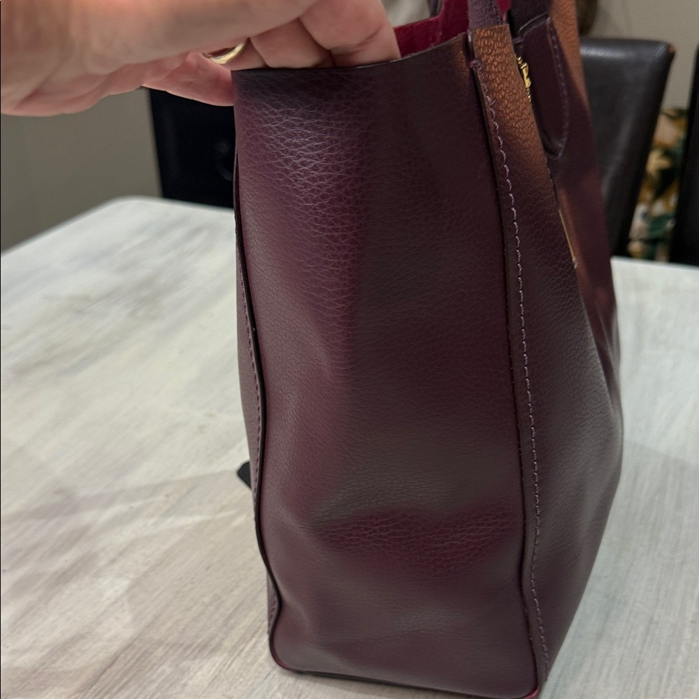 Coach Derby Deep Burgundy Leather Tote- NWOT - Picture 6 of 11